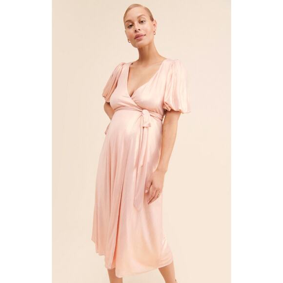 YUMI KIM Francine Pink Gold Sparkly Midi Dress Women's Size Small NWT Glam - Picture 10 of 11